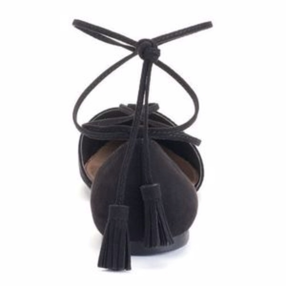 LC LAUREN CONRAD Leopard Animal Print Lace-Up Tassel Flats | Size 7.5 NWT - Picture 2 of 6